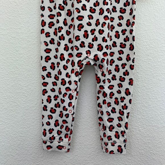 NWT Girls 18M Baby Cat & Jack Two Piece Cat Print Outfit Bib Set Big Cat Cheetah - Picture 3 of 11